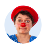 Profilbild der ROTE NASEN-Clownin Karlotte.