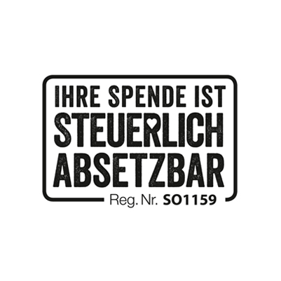 Logo der Spendenabsetzbarkeit inkl. der Registrierungsnummer von ROTE NASEN Clowndoctors